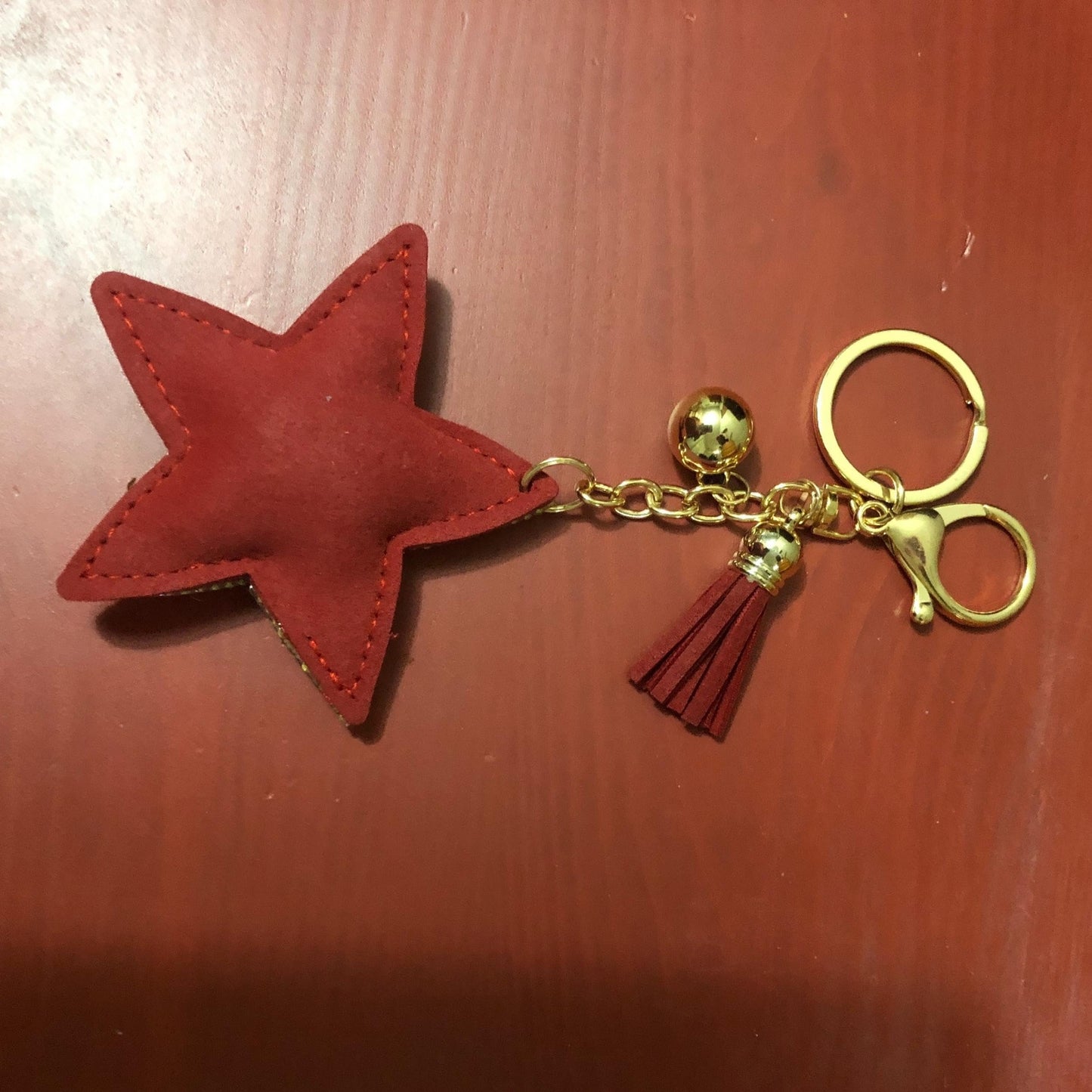 Popfizzy Rhinestone American Flag Keychain for Women, Bling Star Keychain, Star Purse Charms for Handbags, Cute Star Gifts