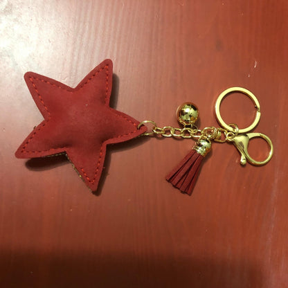 Popfizzy Rhinestone American Flag Keychain for Women, Bling Star Keychain, Star Purse Charms for Handbags, Cute Star Gifts