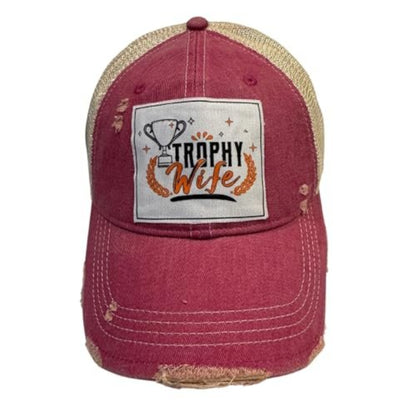 Popfizzy Funny Trophy Wife Hat for Women, Bride Baseball Hat, Bride and Groom Hat, Gift for Wife, Engaged Gift (Trophy Wife)