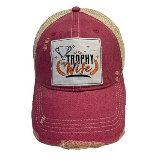 Popfizzy Funny Trophy Wife Hat for Women, Bride Baseball Hat, Bride and Groom Hat, Gift for Wife, Engaged Gift (Trophy Wife)