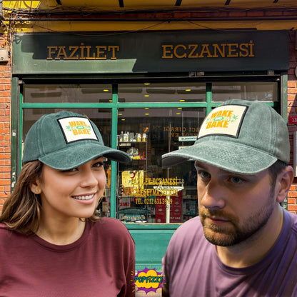 Popfizzy Wake and Bake Weed Hat for Men and Women, Smoking Weed Gifts for Men and Women, Funny Marijuana Hat, Pot Leaf Cap