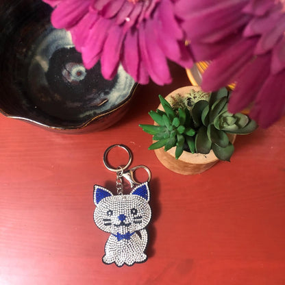 Popfizzy Bling Keychain Accessories for Women, Rhinestone Keychain, Car Keys Keychain Charms, Cool Purse Charms for Handbags