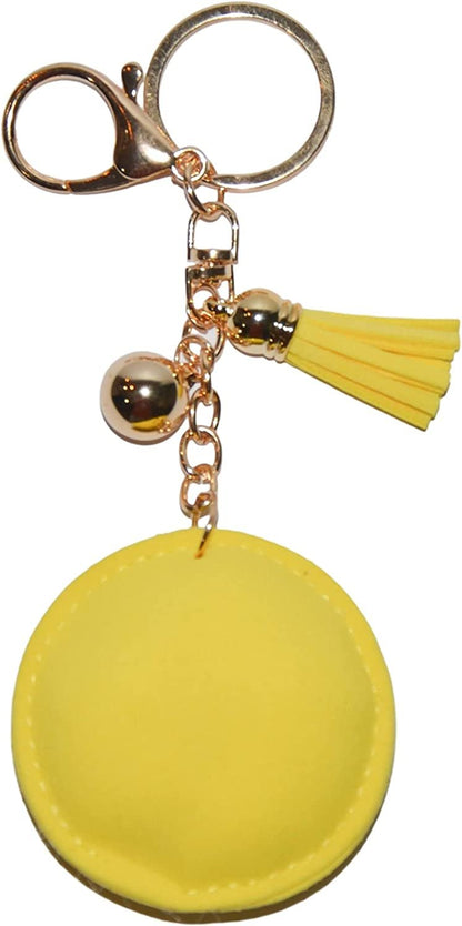 Yellow Smiley Face Keychain, Rhinestone Happy Face Purse Charm, Bling Backpack Key Fob, Crystal Bag Charms