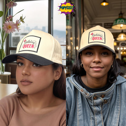 Popfizzy Birthday Queen Hat for Women, Funny Birthday Gifts for Women, Fun Baseball Caps with Funny Sayings, Great Party Hat