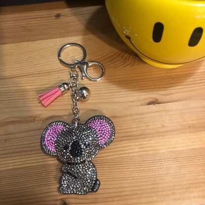 Popfizzy Bling Koala Keychain Accessories for Women and Girls, Rhinestone Keychain with Koala Charm, Purse Charm, Koala Gifts