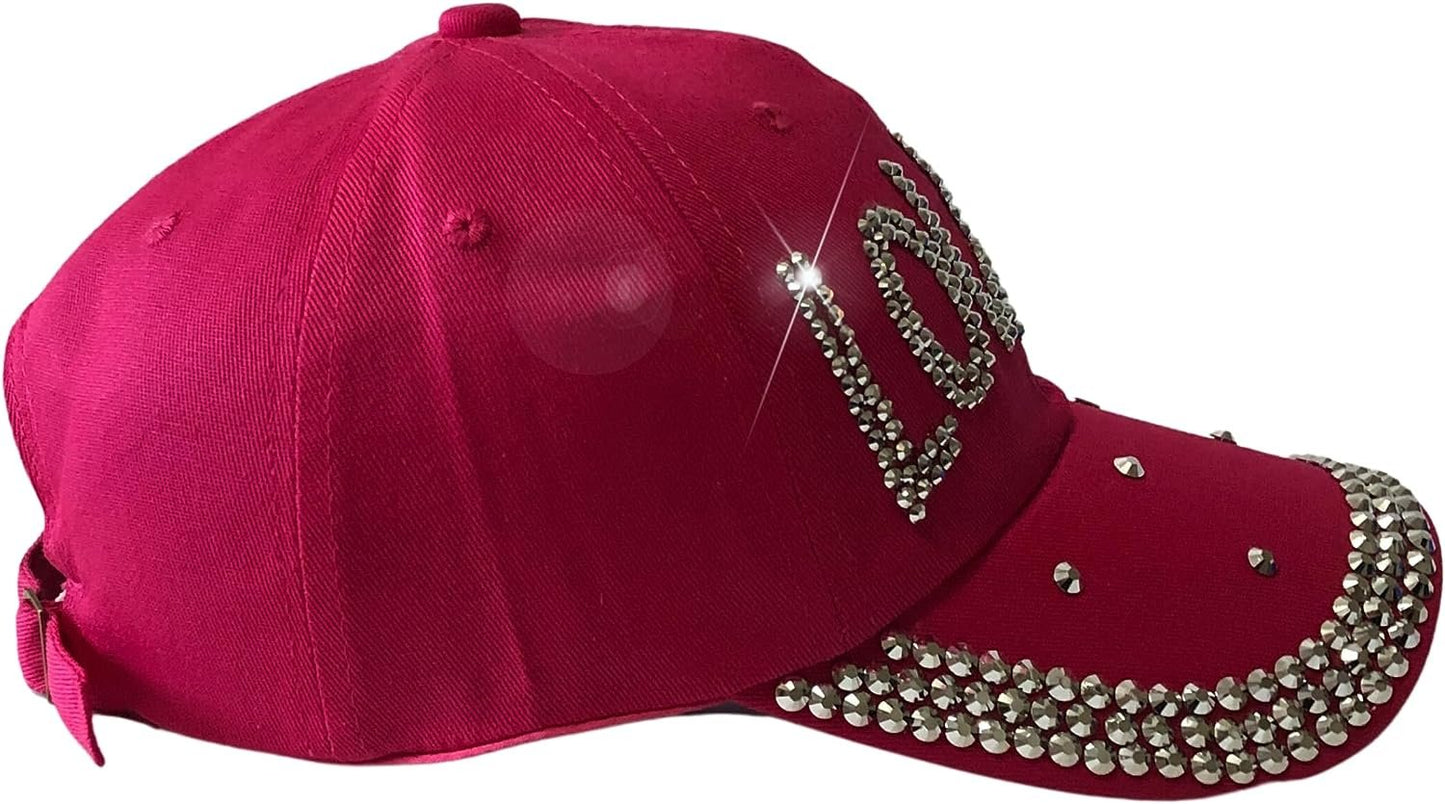 Popfizzy Bling Louise Hat for Women, Rhinestone Bestie Gifts for Women, Best Friend Apparel, for Women