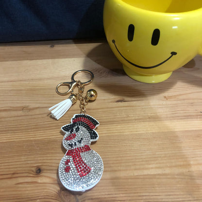 Popfizzy Bling Christmas Snowman Keychain, Christmas Gifts for Women and Girls, Stocking Stuffers, Christmas Party Favors