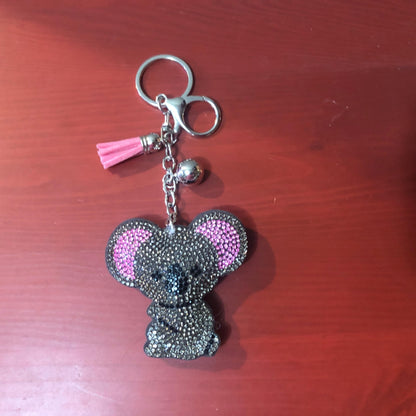Popfizzy Bling Koala Keychain Accessories for Women, Rhinestone Purse Charm, Koala Gifts, Backpack Decor, Fun Koala Keyring