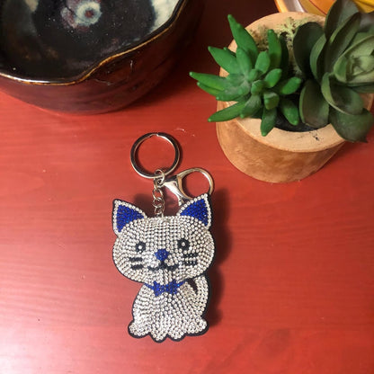 Popfizzy Bling Keychain Accessories for Women, Rhinestone Keychain, Car Keys Keychain Charms, Cool Purse Charms for Handbags