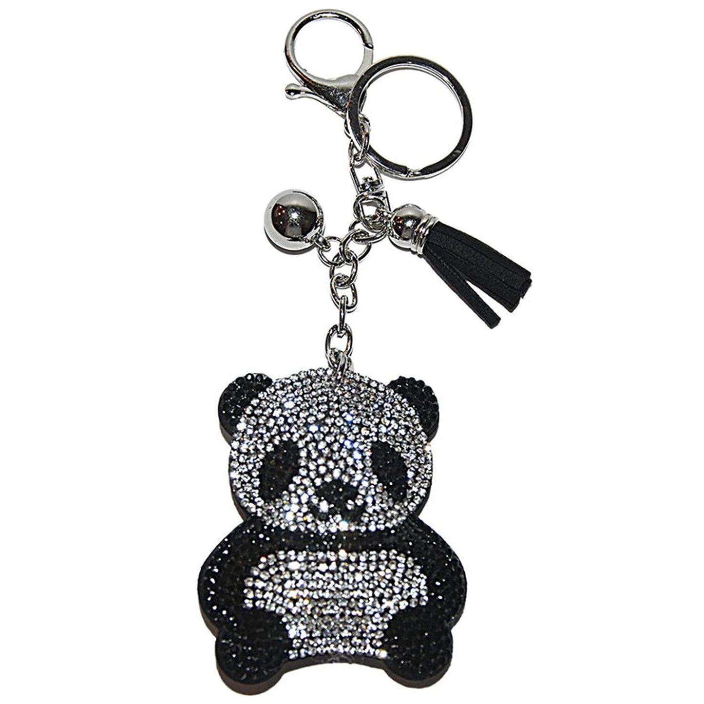Popfizzy Bling Panda Bear Keychain, Purse Charm, Backpack Charm, Crystal Bag Charms, Rhinestone Key Fob