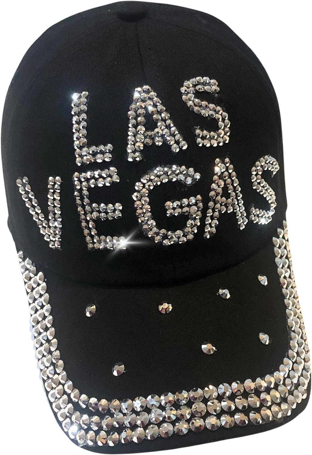 Popfizzy Rhinestone Las Vegas Ball Caps, Bling Bling Las Vegas Hat for Women, Las Vegas Souvenir, Bedazzled Las Vegas Gifts