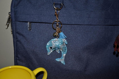 Popfizzy Rhinestone Keychain Accessories for Women, Car Keys Keychain Charms, Bling Keychain, Cute Purse Charms for Handbags