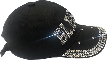 Popfizzy Bling Blessed Hats for Women, Rhinestone Christian Hats, Faith Based Christian Apparel, Blessed Mama, Blessed Items