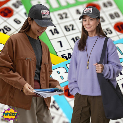 Popfizzy Lucky Bingo Lady Hats for Women, Fun Bingo Caller Gifts for Women, Ladies Gambling Baseball Caps with Funny Sayings
