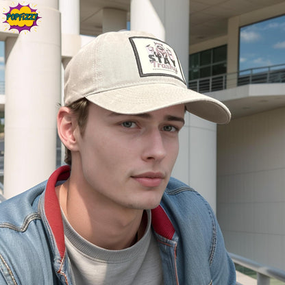Popfizzy Stay Trashy Hat for Men and Women, Funny Gifts for Adults, Funny White Trash Party Attire, Fun Baseball Hats
