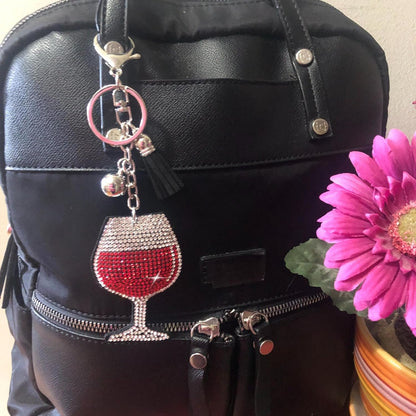 Popfizzy Rhinestone Keychain Accessories for Women, Car Keys Keychain Charms, Cute Keychain, Bling Purse Charms for Handbags