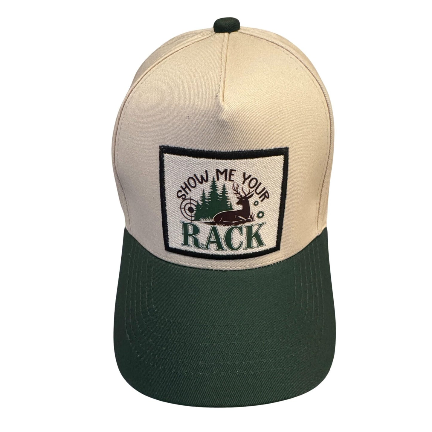 Popfizzy Show Me Your Rack Hat for Men, Funny Gifts for Hunters, Fun Deer Hunting Hats for Men, Hunting Season Baseball Cap