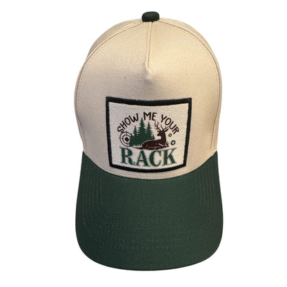 Popfizzy Show Me Your Rack Hat for Men, Funny Gifts for Hunters, Fun Deer Hunting Hats for Men, Hunting Season Baseball Cap