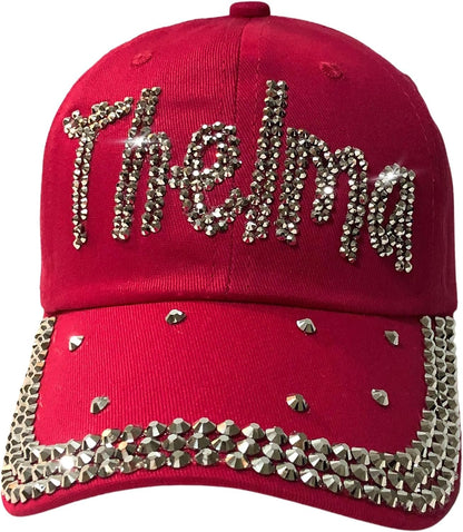 Popfizzy Bling Thelma Hat for Women, Rhinestone Bestie Gifts for Women, Best Friend Apparel, for Women