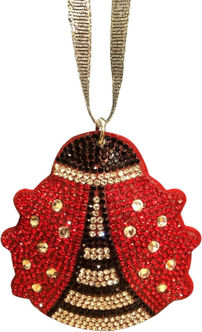 Popfizzy Bling Ladybug Christmas Ornaments 2023, Christmas Decor for Tree, Rhinestone Christmas Tree Ornaments, Xmas Décor