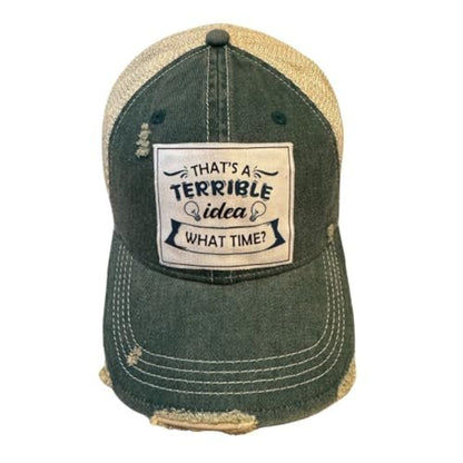 Popfizzy That's a Terrible Idea Funny Trucker Hats for Women and Men, Terrible Gifts, Funny Gifts for Friends (Terrible Idea)