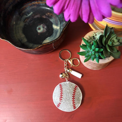 Popfizzy Bling Keychain Accessories for Women, Rhinestone Keychain, Car Keys Keychain Charms, Cool Purse Charms for Handbags