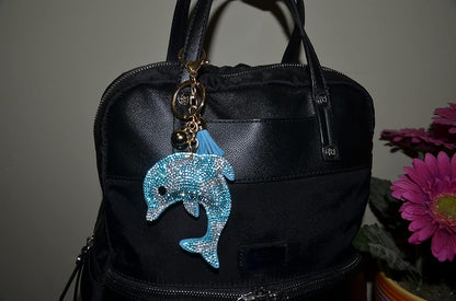 Popfizzy Rhinestone Keychain Accessories for Women, Car Keys Keychain Charms, Bling Keychain, Cute Purse Charms for Handbags
