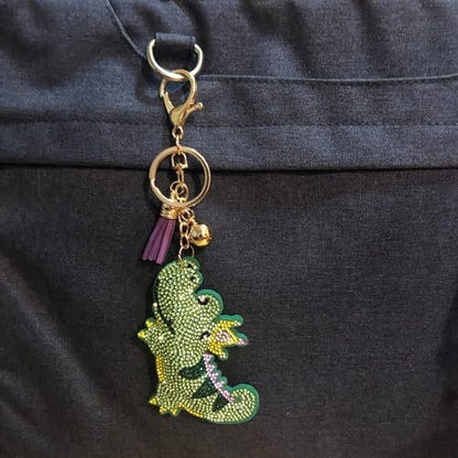 Popfizzy Bling Alligator Keychain Accessories for Women and Girls, Rhinestone Keychains, Alligator Purse Charms for Handbags