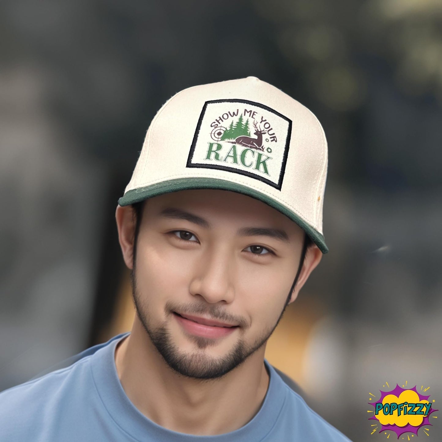 Popfizzy Show Me Your Rack Hat for Men, Funny Gifts for Hunters, Fun Deer Hunting Hats for Men, Hunting Season Baseball Cap