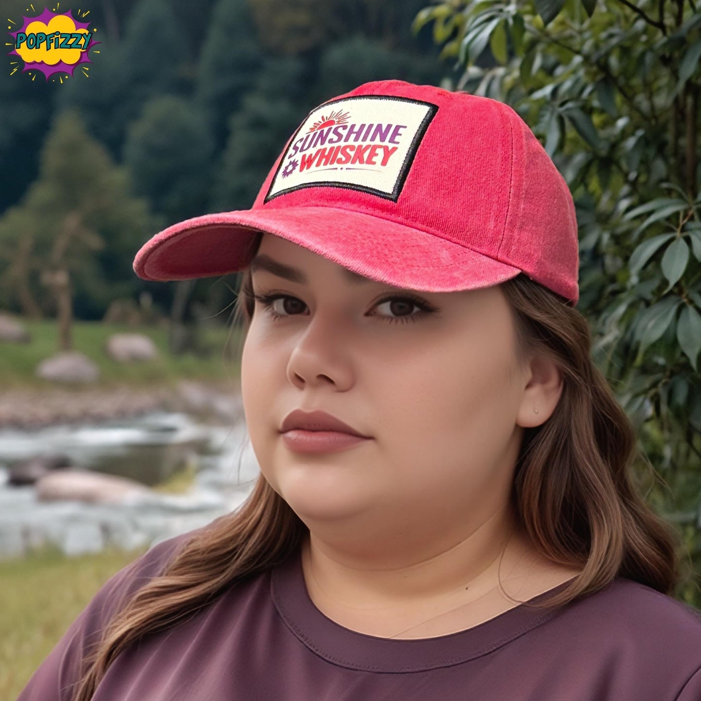 Popfizzy Sunshine and Whiskey Drinking Hat for Men and Women, Whiskey Drinker Gifts, Funny Alcohol Hats, Fun Adult Humor Caps