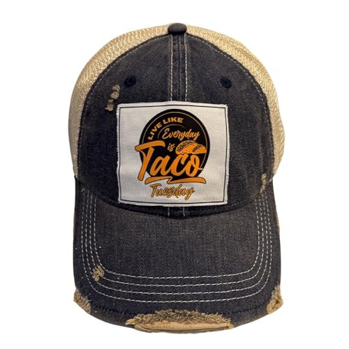 Popfizzy Funny Trucker Hats for Taco Lovers, Gift for Taco Lovers, Unisex Taco Baseball Cap for Men and Women (Taco Tuesday)