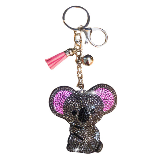 Popfizzy Bling Koala Keychain Accessories for Women, Rhinestone Purse Charm, Koala Gifts, Backpack Decor, Fun Koala Keyring