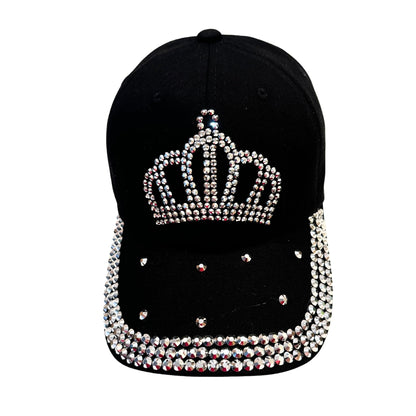 Popfizzy Rhinestone Baseball Cap for Women and Girls, Fun Bedazzled Hats, Shiny Bling Denim and Diamond Hat, Sparkly Gifts