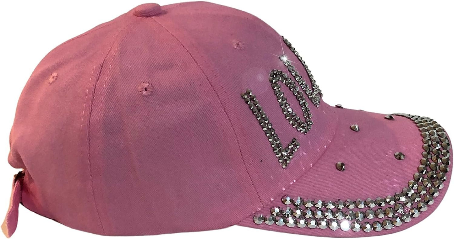 Popfizzy Bling Louise Hat for Women, Rhinestone Bestie Gifts for Women, Best Friend Apparel, for Women