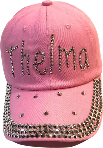 Popfizzy Thelma Hat for Women, Rhinestone Bestie Gifts for Women, Bling Best Friend Apparel, for Women