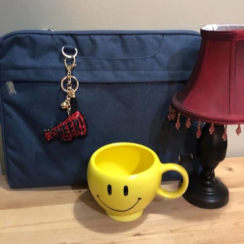 Popfizzy Black and Red Cheer Keychain for Women and Girls, Cheerleader Bag Charm