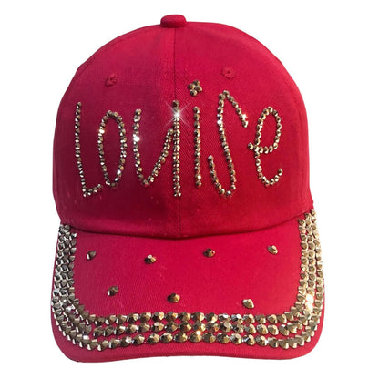 Popfizzy Louise Hat for Women, Rhinestone Bestie Gifts for Women, Bling Best Friend Apparel, for Women