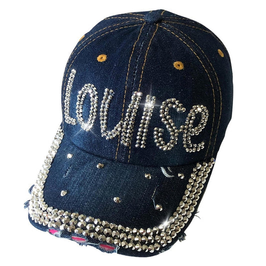 Popfizzy Bling Louise Hat for Women, Rhinestone Bestie Gifts for Women, Best Friend Apparel, for Women