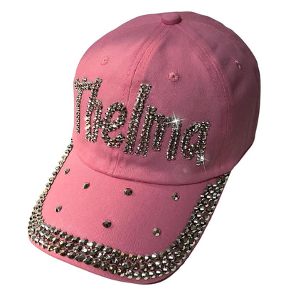 Popfizzy Bling Thelma Hat for Women, Rhinestone Bestie Gifts for Women, Best Friend Apparel, for Women