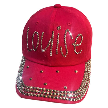 Popfizzy Louise Hat for Women, Rhinestone Bestie Gifts for Women, Bling Best Friend Apparel, for Women