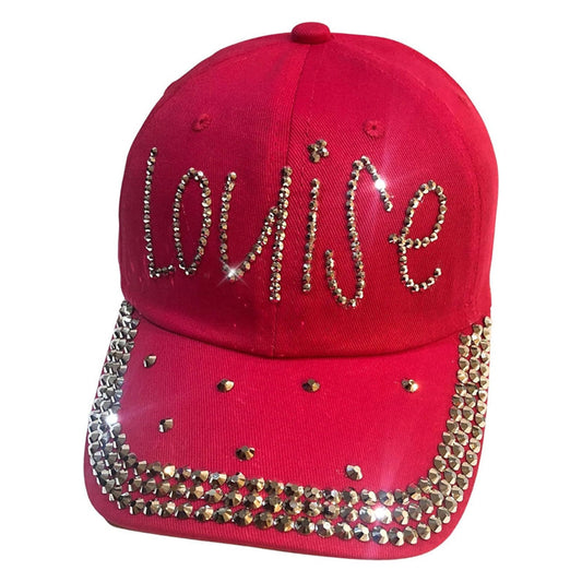 Popfizzy Louise Hat for Women, Rhinestone Bestie Gifts for Women, Bling Best Friend Apparel, for Women