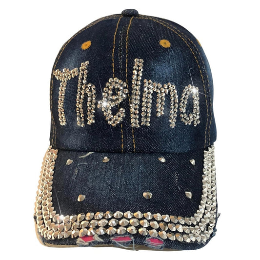 Popfizzy Bling Thelma Hat for Women, Rhinestone Bestie Gifts for Women, Best Friend Apparel, for Women
