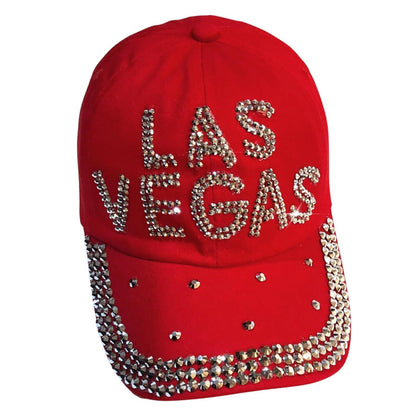 Popfizzy Rhinestone Las Vegas Ball Caps, Bling Bling Las Vegas Hat for Women, Las Vegas Souvenir, Bedazzled Las Vegas Gifts