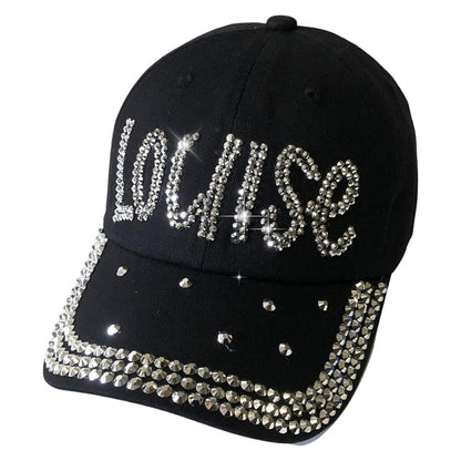Popfizzy Bling Louise Hat for Women, Rhinestone Bestie Gifts for Women, Best Friend Apparel, for Women