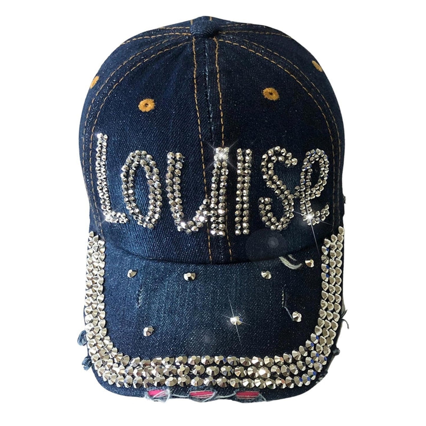 Popfizzy Bling Louise Hat for Women, Rhinestone Bestie Gifts for Women, Best Friend Apparel, for Women