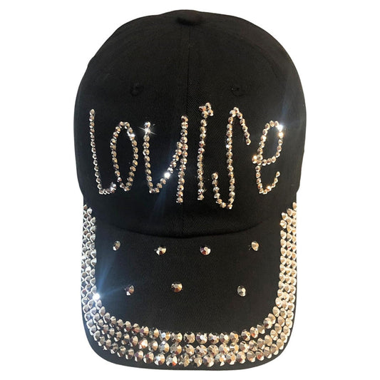 Popfizzy Louise Hat for Women, Rhinestone Bestie Gifts for Women, Bling Best Friend Apparel, for Women