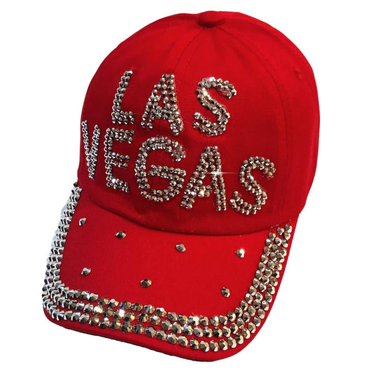 Popfizzy Rhinestone Las Vegas Ball Caps, Bling Bling Las Vegas Hat for Women, Las Vegas Souvenir, Bedazzled Las Vegas Gifts