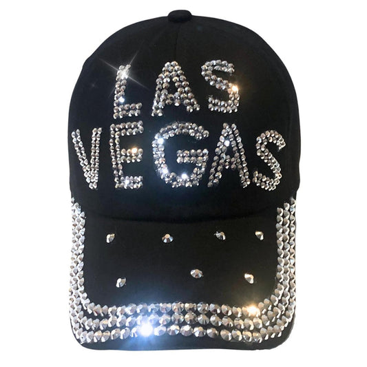 Popfizzy Rhinestone Las Vegas Ball Caps, Bling Bling Las Vegas Hat for Women, Las Vegas Souvenir, Bedazzled Las Vegas Gifts