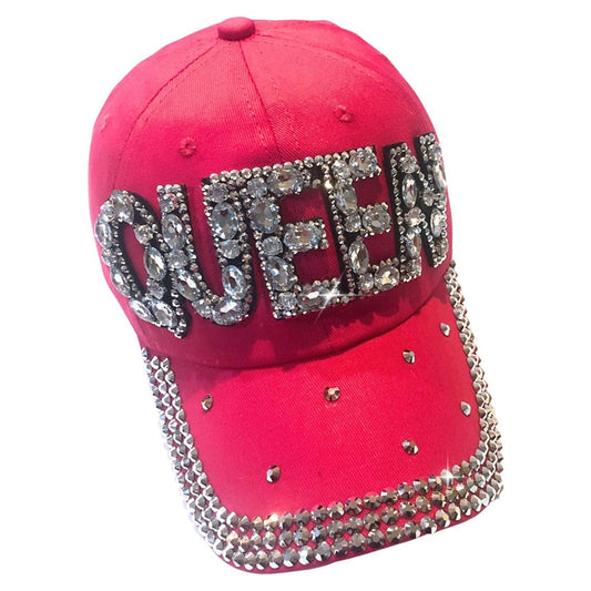 Popfizzy Queen Hats for Women, Bedazzled Queen Gifts, Bling Hats for Women, Sparkly Rhinestone Hat, Trendy Queen Accessories