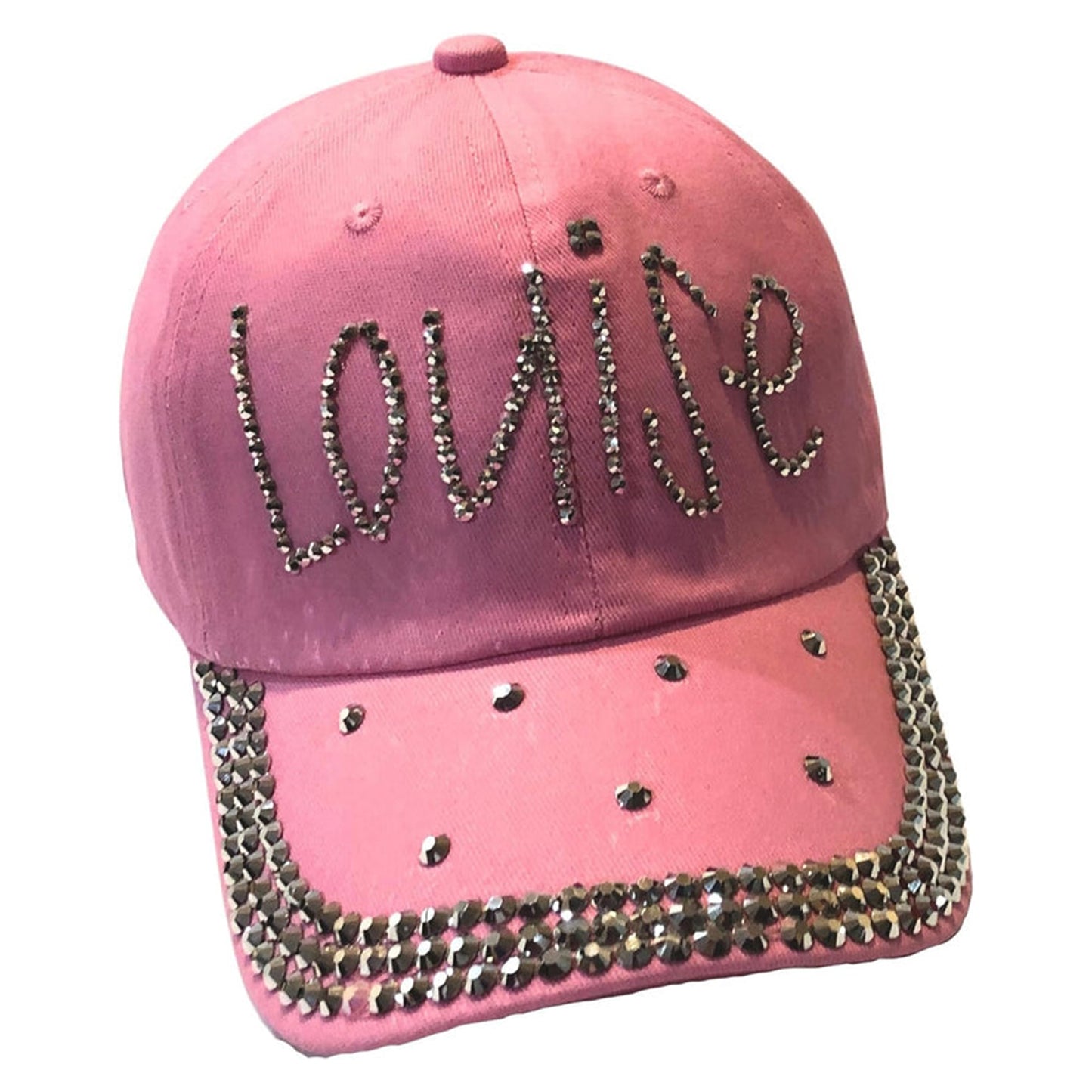 Popfizzy Louise Hat for Women, Rhinestone Bestie Gifts for Women, Bling Best Friend Apparel, for Women